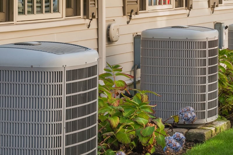 AC unit outside of a home.
